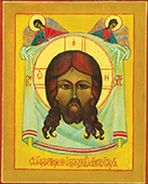 The Holy Mandylion (with angels) icon